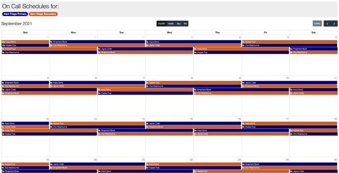 Make a public embeddable calendar view of an on call schedule 💻